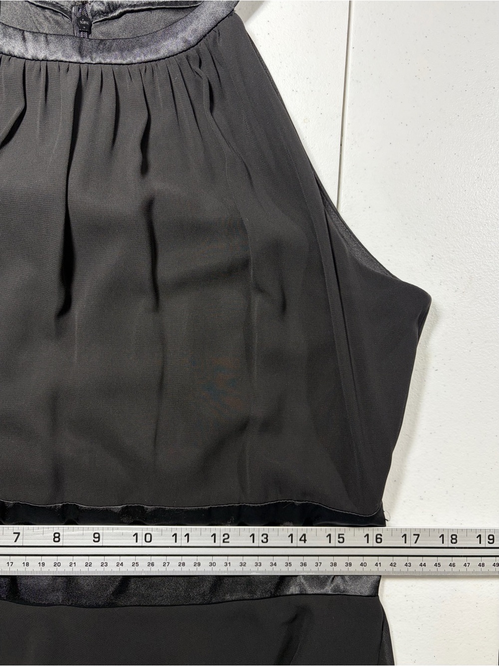 Evan Picone Black Tiered Halter Dress (12) - Picture 7 of 9